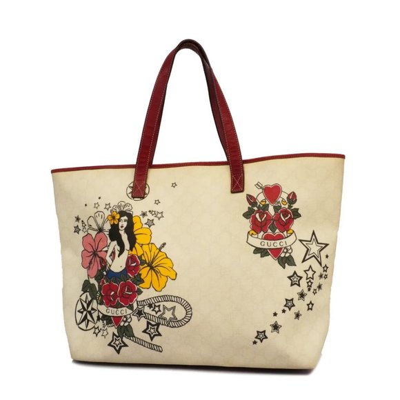Gucci Handbags - GUCCI Ltd. Ed. Tattoo Mermaid Heart Collection Supreme Tote